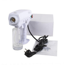 Load image into Gallery viewer, 1200W Handheld Atomization Disinfection Fog Machine Stage Smoke Machine Blue Light Nano Steam Gun Hair Spray Machine 220V 110V