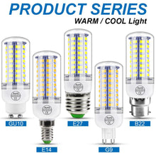 Load image into Gallery viewer, 220V GU10 Led Lamp Bulb E14 Led Candle Light Bulb E27 Corn Lamp G9 Led 3W 5W 7W 9W 12W 15W Bombilla B22 Chandelier Lighting 240V
